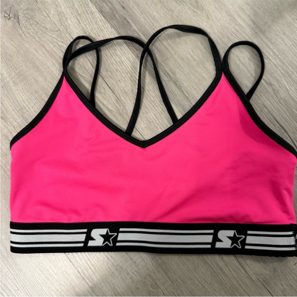 ❤️ STARTER Neon Pink Strappy Sports Bra
